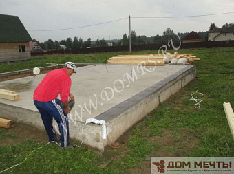 Фундамент из блоков с бетонной стяжкой