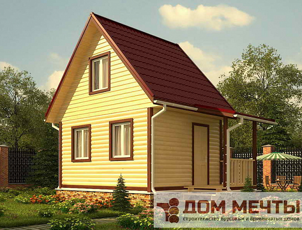 Дом из бруса 4х5 м для дачи - ДМ-67