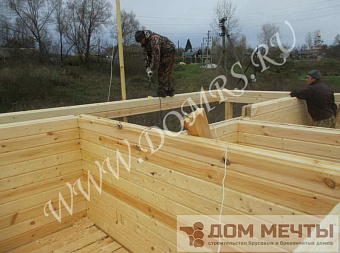 Стены из профилированного бруса 145 на 145 мм