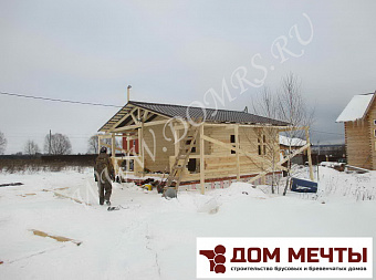 Чистовая кровля брусовой бани 6х7