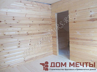 Деревянный пол и потолок из имитации бруса