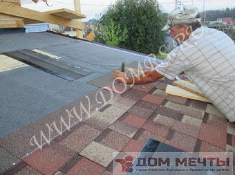Монтаж котепала на крыше террасы