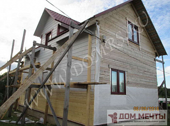 Наружная отделка дома 6х8 метров из бруса 150 на 150 мм в Волоколамском районе
