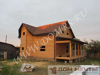 Дом 8х10 с террасой и мягкой кровлей