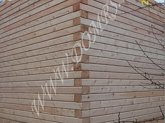 Прямой угол из бруса